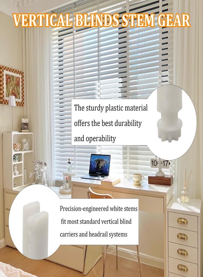 Runseaway 20Pcs Vertical Blind Stem Replacement White Stems for Window Carrier Vanes Headrail Repair Kit Vertical Blinds Curtain Accessories - Image 5